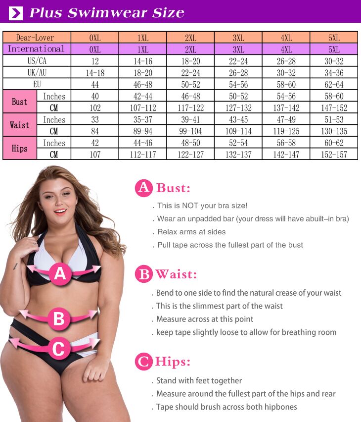 Swimsuit Top Size Chart